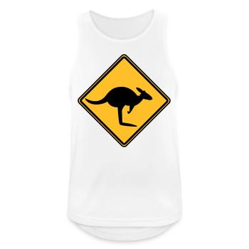 Caution kangaroo - Men's Breathable Tank Top - white - Front - Nick (188cm)