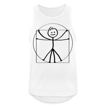 Vitruvius and Vitruviusman. Leonardo da Vinci. - Men's Breathable Tank Top - white - Front - Nick (188cm)