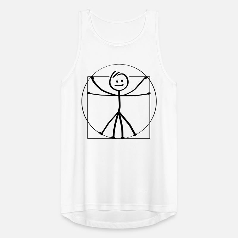 Vitruvius and Vitruviusman. Leonardo da Vinci. Men's Breathable Tank Top