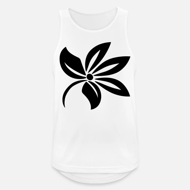 Blume - Männer Tank Top atmungsaktiv - Weiß