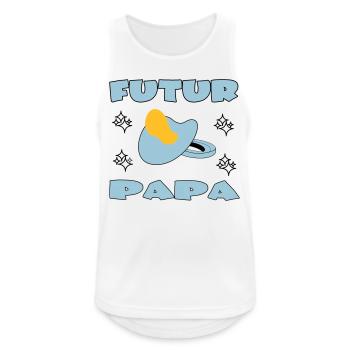 FUTUR PAPA - Débardeur respirant Homme - blanc - Devant - Nick (188cm)