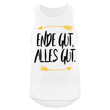 Ende gut alles gut - Männer Tank Top atmungsaktiv - Weiß - Vorne - Nick (188cm)