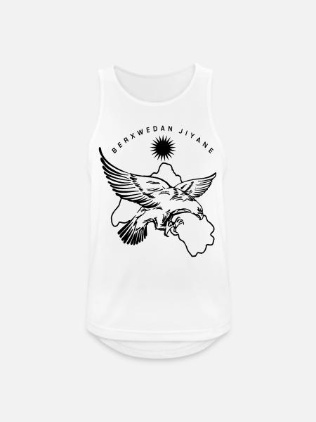 berxwedan jiyane - Männer Tank Top atmungsaktiv - Weiß