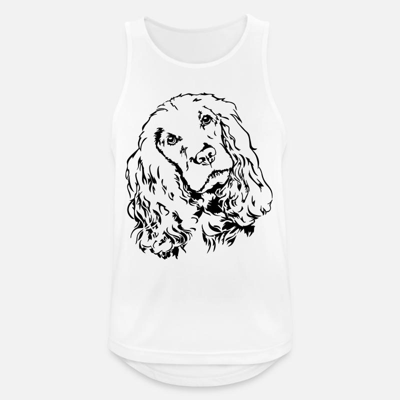 COCKER SPANIEL Portrait Wilsigns - Männer Tank Top atmungsaktiv - Weiß
