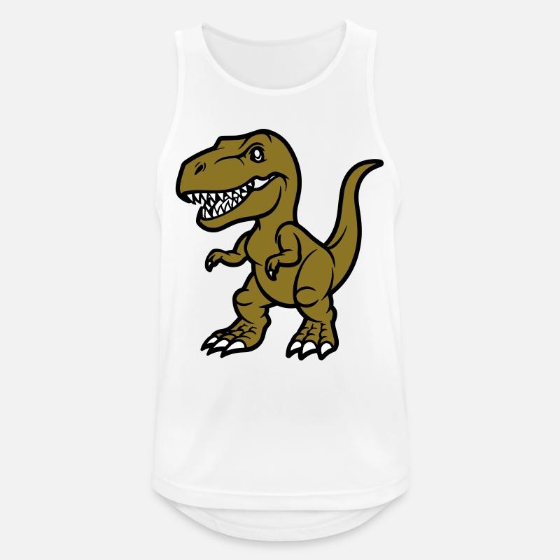 T Rex Comic - Männer Tank Top atmungsaktiv - Weiß