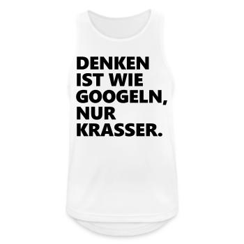 Denken googeln krasser - Männer Tank Top atmungsaktiv - Weiß - Vorne - Nick (188cm)