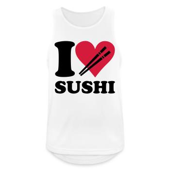 Sushi - I love sushi - Männer Tank Top atmungsaktiv - Weiß - Vorne - Nick (188cm)