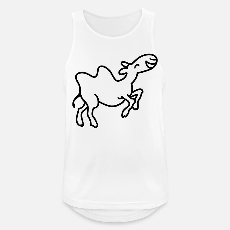 Kamel hat Spaß - line - Männer Tank Top atmungsaktiv - Weiß