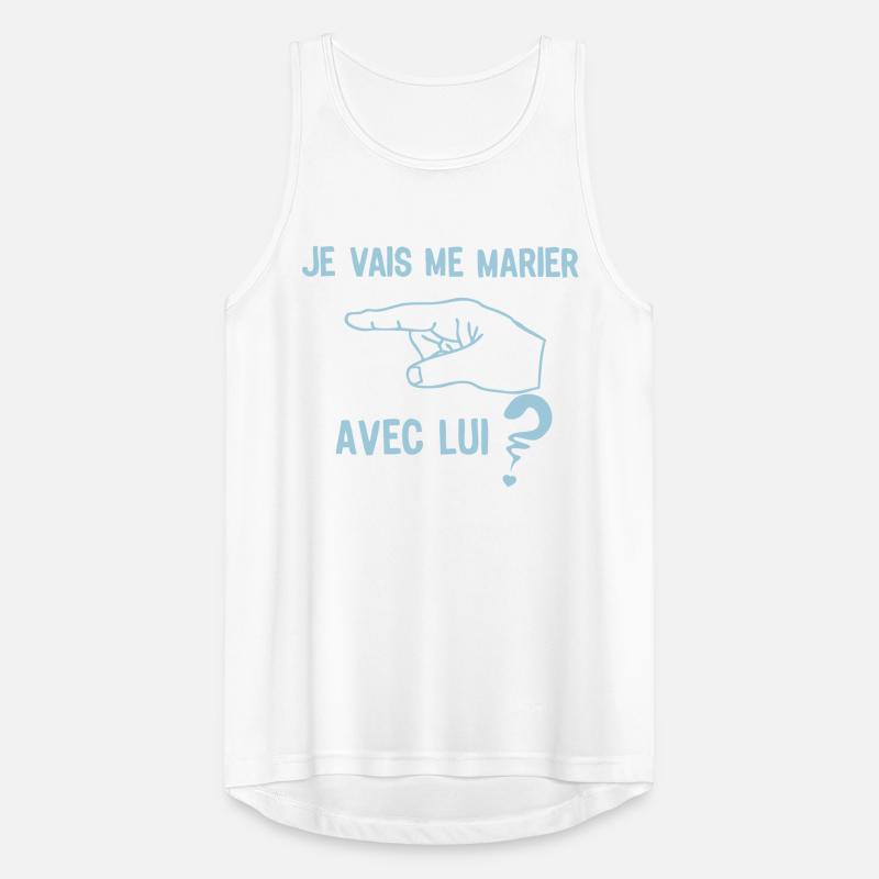 marier avec lui doigt pointe interrogati Débardeur respirant Homme