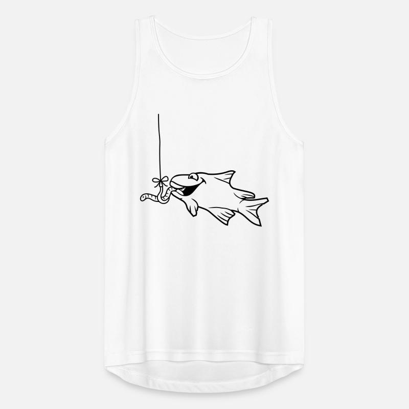 eat eat hunger worm hook fishhook string Men's Breathable Tank Top