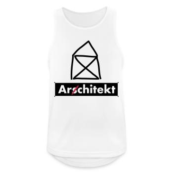 Ingénieur Architecte Arschitekt 2c - Débardeur respirant Homme - blanc - Devant - Nick (188cm)
