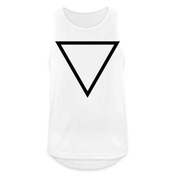Dreieck - Männer Tank Top atmungsaktiv - Weiß - Vorne - Nick (188cm)