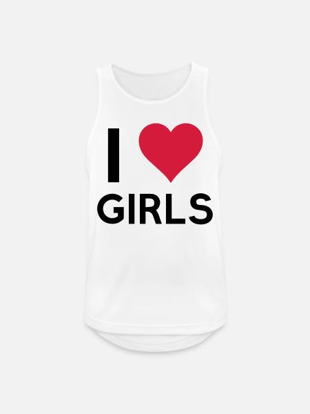 i_love_girls - Débardeur respirant Homme - blanc