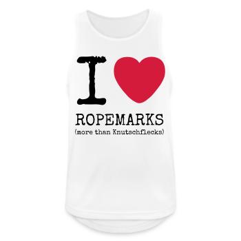 I love Ropemarks - more than Knutschflecks - Männer Tank Top atmungsaktiv - Weiß - Vorne - Nick (188cm)
