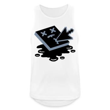 Dead Pixel - Männer Tank Top atmungsaktiv - Weiß - Vorne - Nick (188cm)