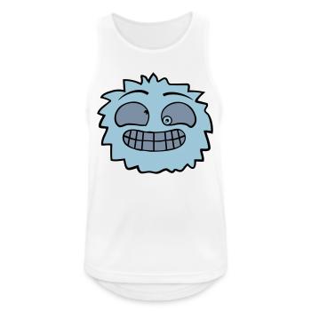 Haariges Monster Gesicht - Männer Tank Top atmungsaktiv - Weiß - Vorne - Nick (188cm)