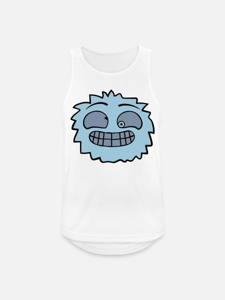 Hairy monster face - Men's Breathable Tank Top - white