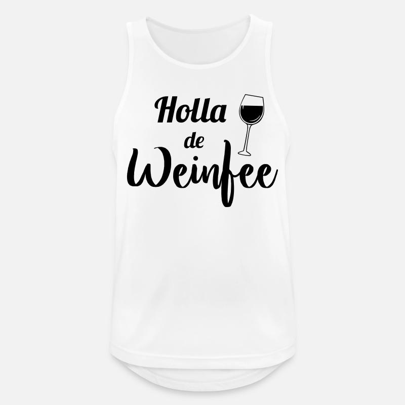 Holla de Weinfee - Männer Tank Top atmungsaktiv - Weiß