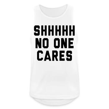 Pssst... Das interessiert niemanden - Männer Tank Top atmungsaktiv - Weiß - Vorne - Nick (188cm)