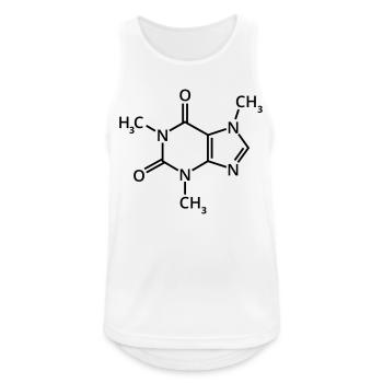 Chimie de café expresso de formule chimique moka - Débardeur respirant Homme - blanc - Devant - Nick (188cm)