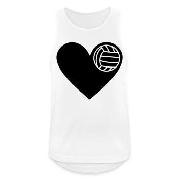 J'aime volley-ball Volleyball Volley - Débardeur respirant Homme - blanc - Devant - Nick (188cm)