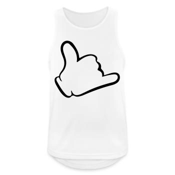 Shaka - Männer Tank Top atmungsaktiv - Weiß - Vorne - Nick (188cm)