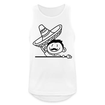 mexicaine gruessen sombrero mexicain suedamerik - Débardeur respirant Homme - blanc - Devant - Nick (188cm)