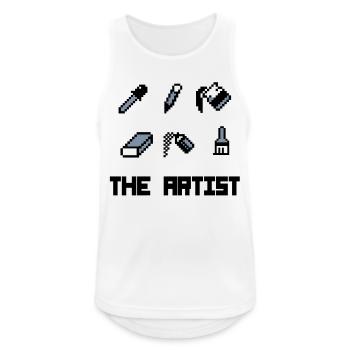 ARTist - Männer Tank Top atmungsaktiv - Weiß - Vorne - Nick (188cm)