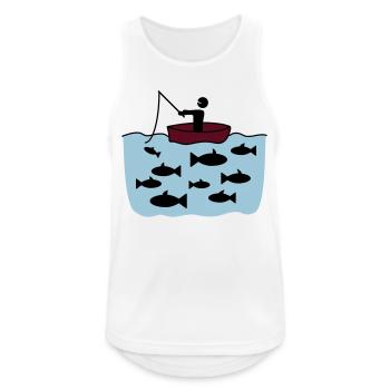 Fishing - Männer Tank Top atmungsaktiv - Weiß - Vorne - Nick (188cm)