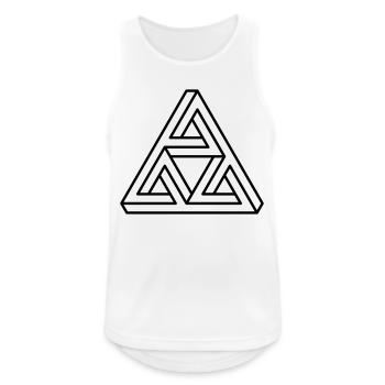 impossible triangle Dreieck Geek Geometrie Hipster - Männer Tank Top atmungsaktiv - Weiß - Vorne - Nick (188cm)