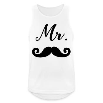 M. Moustache - Débardeur respirant Homme - blanc - Devant - Nick (188cm)