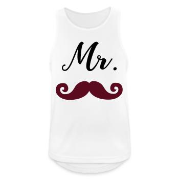 M. Moustache - Débardeur respirant Homme - blanc - Devant - Nick (188cm)