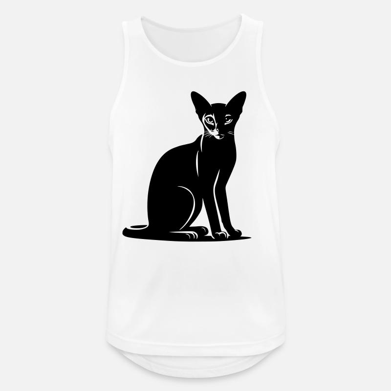 Abessiner Katze - Männer Tank Top atmungsaktiv - Weiß