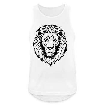 illustration de lion - Débardeur respirant Homme - blanc - Devant - Nick (188cm)