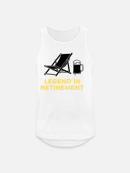 Retired Legend Pension Deck Chair - Men's Breathable Tank Top - white