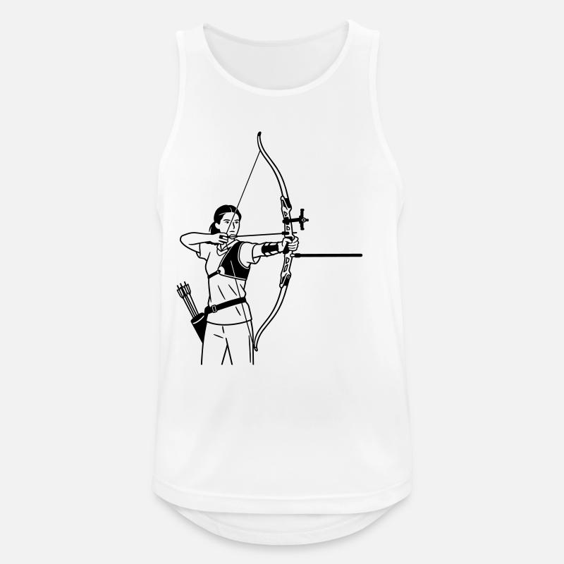 Bogenschießen - Männer Tank Top atmungsaktiv - Weiß