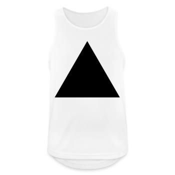 Minimalistic triangle - Men's Breathable Tank Top - white - Front - Nick (188cm)