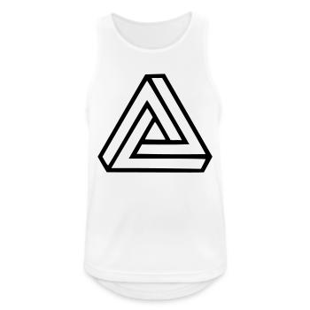 Triangle Visual Illusion - Men's Breathable Tank Top - white - Front - Nick (188cm)