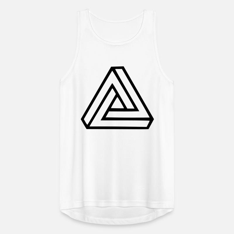 Triangle Visual Illusion Men's Breathable Tank Top