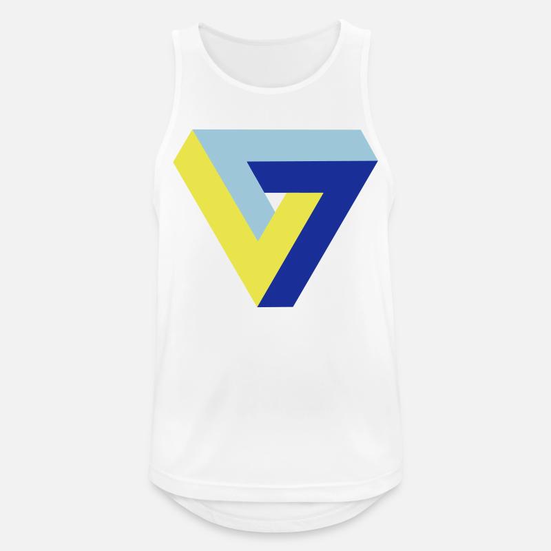 The impossible triangle optical illusion - Men's Breathable Tank Top - white