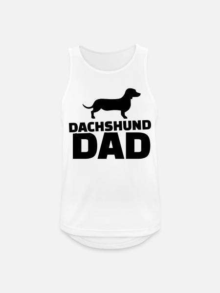 Dachshund Dad - Débardeur respirant Homme - blanc