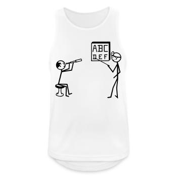 Augenarzt, Sehtest - Männer Tank Top atmungsaktiv - Weiß - Vorne - Nick (188cm)