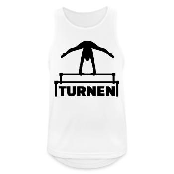 Turnen - Männer Tank Top atmungsaktiv - Weiß - Vorne - Nick (188cm)