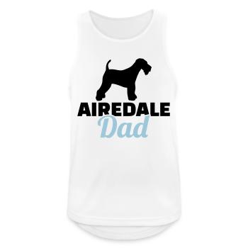 Airedale Terrier - Männer Tank Top atmungsaktiv - Weiß - Vorne - Nick (188cm)