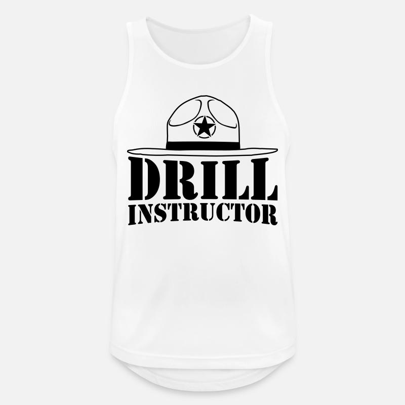 Sheriff Drill Instructor - Männer Tank Top atmungsaktiv - Weiß