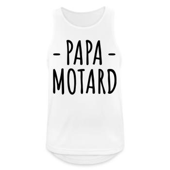 Papa motard cadeau motard, fête des pères, moto - Débardeur respirant Homme - blanc - Devant - Nick (188cm)