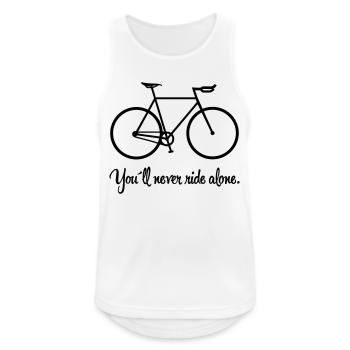 Fahrrad bike Radfahren Radeln Single speed Sattel - Männer Tank Top atmungsaktiv - Weiß - Vorne - Nick (188cm)