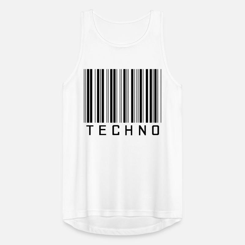 Techno Barcode Männer Tank Top atmungsaktiv
