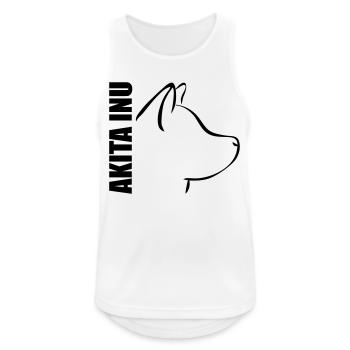 AKITA INU PROFIL - Männer Tank Top atmungsaktiv - Weiß - Vorne - Nick (188cm)
