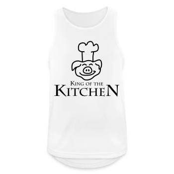 King Of The Kitchen - Débardeur respirant Homme - blanc - Devant - Nick (188cm)